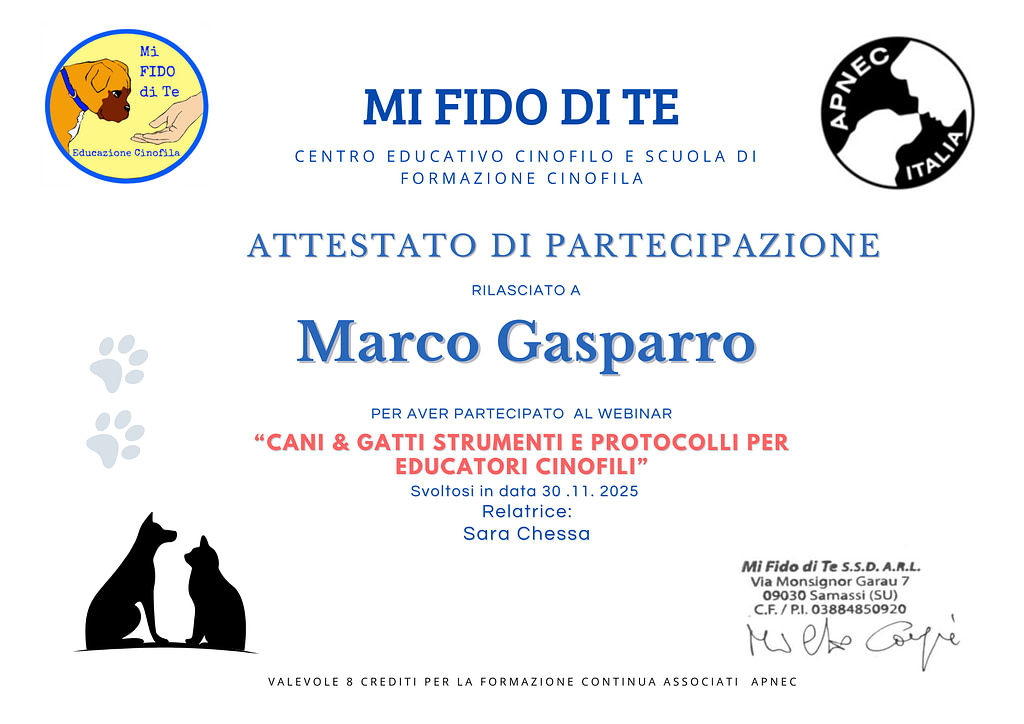 Cani e Gatti Strumenti e Protocolli per Educatori Cinofili