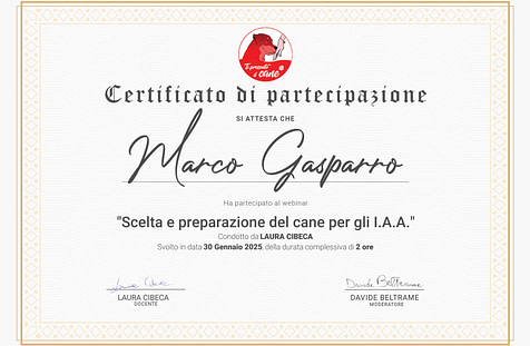 Scelta e preparazione del cane per gli I.A.A.