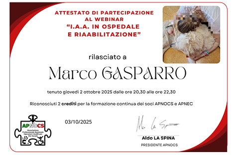 I.A.A. in Ospedale e rIAAbilitazione